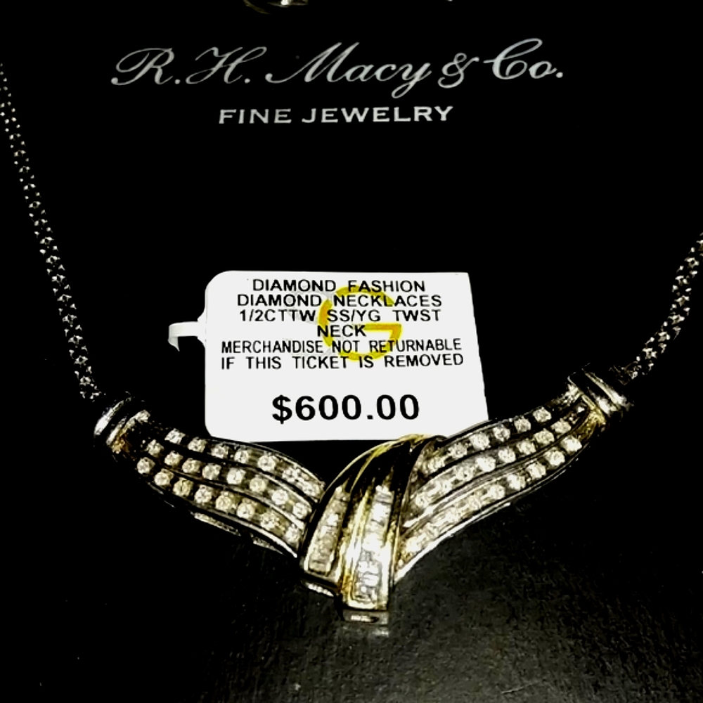 1/2  CTTW GENUINE DIAMOND yg/sterling vermeil set
